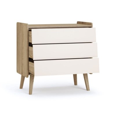 Commode vintage fresh chêne - sable beige