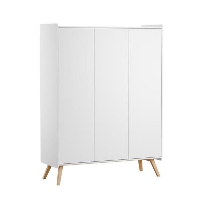 Armoire 3 portes vintage blanc