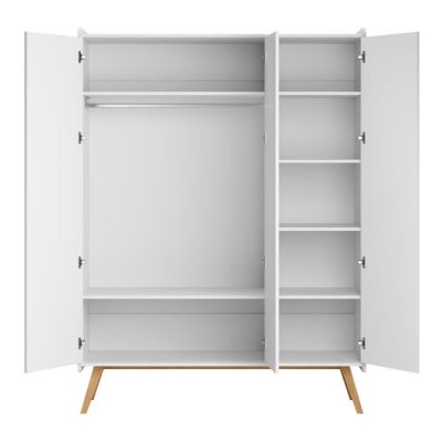 Armoire 3 portes vintage blanc