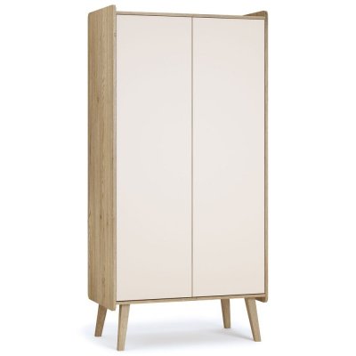 Armoire 2 portes vintage fresh chêne/sable beige