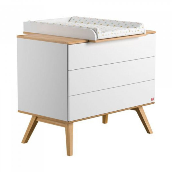 Plan à langer blanc et bois nature Vox