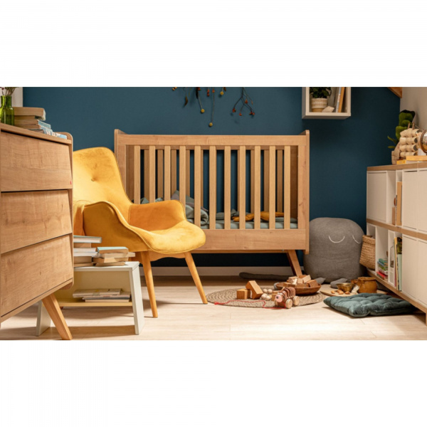 Chambre bébé duo lit 60x120 + commode bois - collection vintage Vox