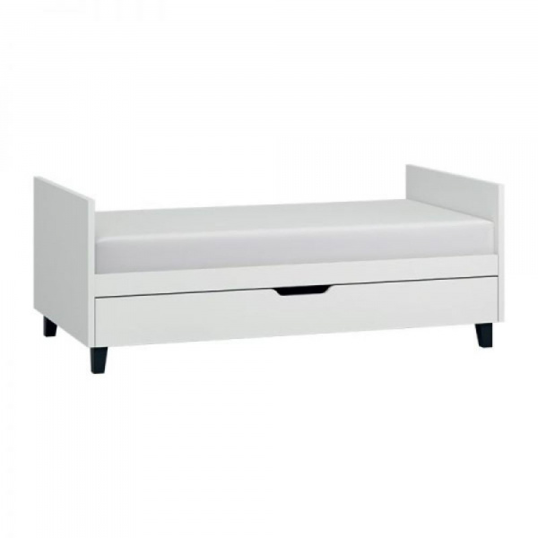 Chambre bébé trio lit 70x140 + commode + armoire blanc simple Vox