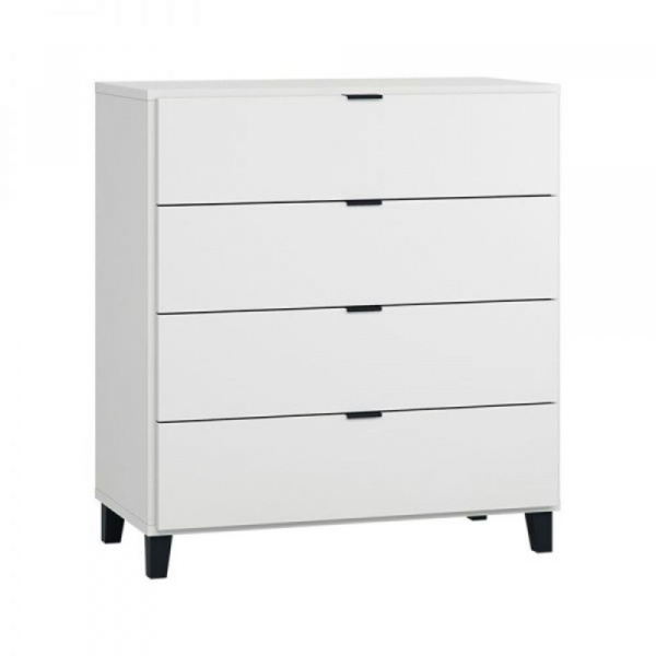 Chambre bébé trio lit 70x140 + commode + armoire blanc simple Vox