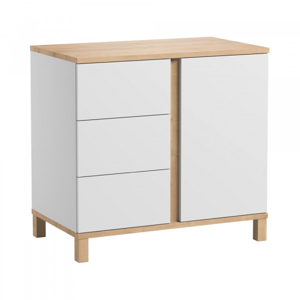 Chambre bébé trio lit 70x140 + commode + armoire blanc altitude Vox