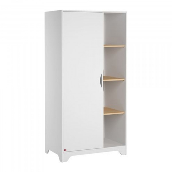 Chambre bébé trio lit 60x120 + commode + armoire blanc leaf Vox