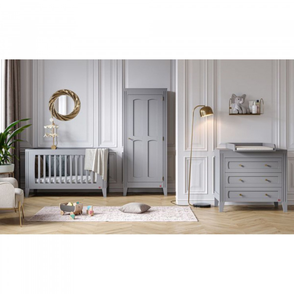 Armoire 1 porte gris clair milenne Vox