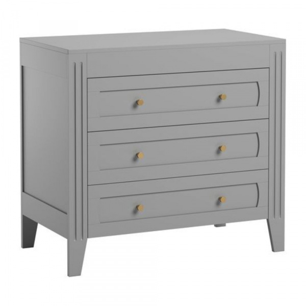 Chambre bébé duo lit 70x140 + commode gris clair milenne Vox