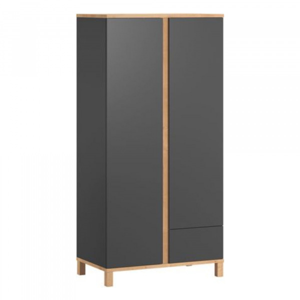 Armoire graphite et bois 2 portes altitude Vox
