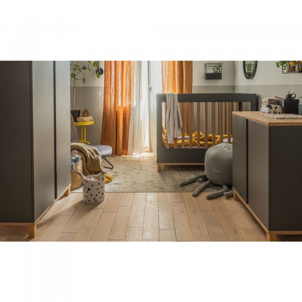 Commode blanche et bois à tiroirs altitude Vox