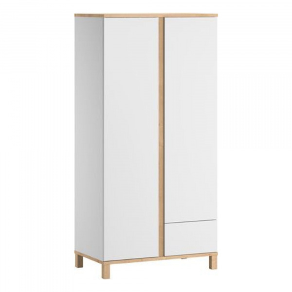 Armoire blanche et bois 2 portes altitude Vox