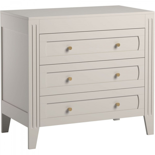 Chambre duo lit 70x140 + commode sable beige - collection milenne Vox