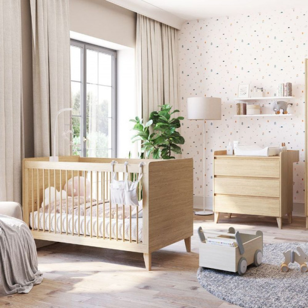 Chambre duo muve chêne lit 70x140 cm + commode Vox