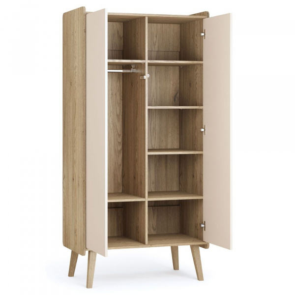 Armoire 2 portes vintage fresh chêne/sable beige Vox