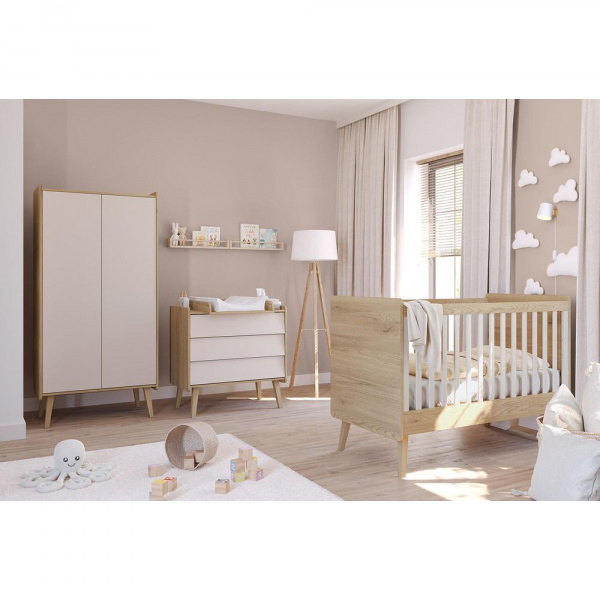 Armoire 2 portes vintage fresh chêne/sable beige Vox