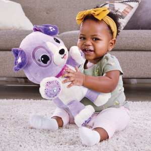 Peluche d'activité violette, mon amie pattes magiques Vtech
