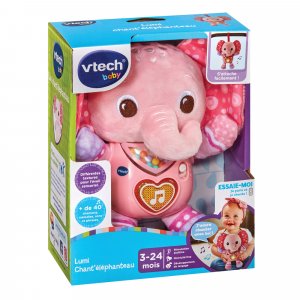 Peluche musicale lumi chant'éléphanteau Vtech