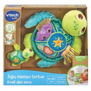 Peluche d'activité juju, maman tortue éveil des sens Vtech