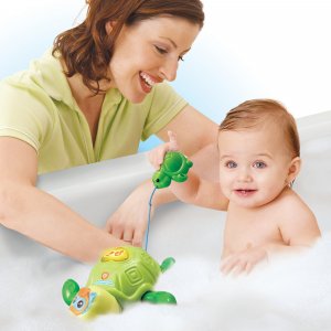 Jouet de bain maman tortue et son bébé nageur Vtech