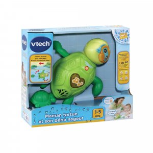Jouet de bain maman tortue et son bébé nageur Vtech