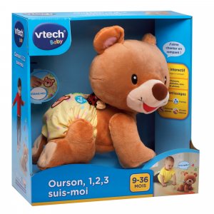 Peluche d'activité ourson, 1,2,3 suis-moi Vtech