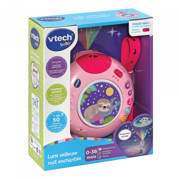 Veilleuse lumi nuit enchantée rose Vtech
