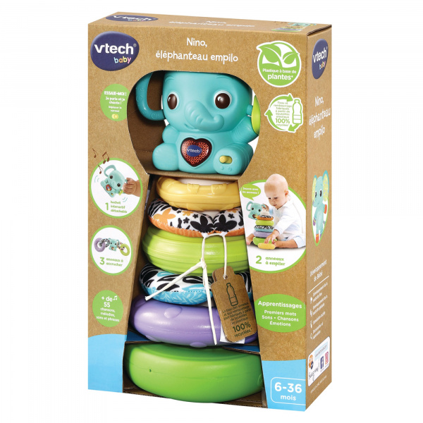 Jouet à empiler nino éléphanteau empilo 3 en 1 Vtech