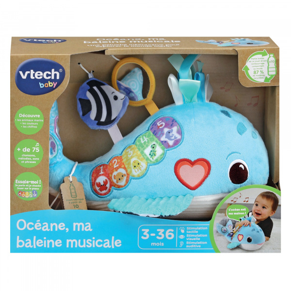 Peluche d'activité océane, ma baleine musicale Vtech