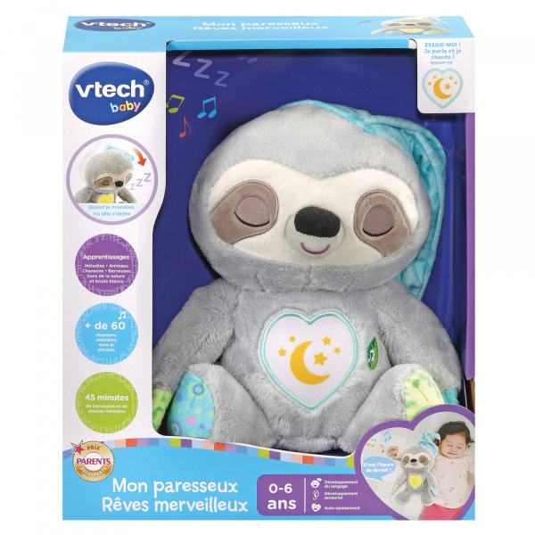 Peluche d'activité mon paresseux rêves merveilleux Vtech