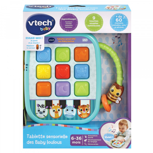 Jouet d'éveil sensoriel tablette des baby loulous Vtech
