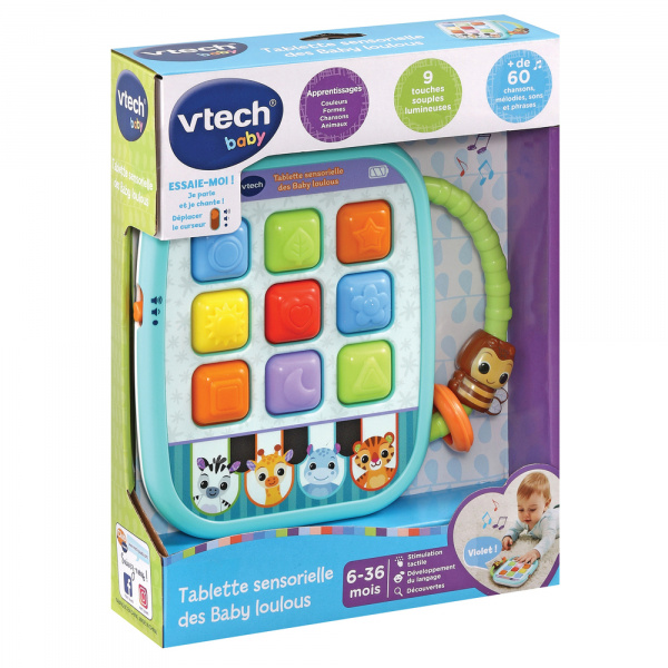Jouet d'éveil sensoriel tablette des baby loulous Vtech
