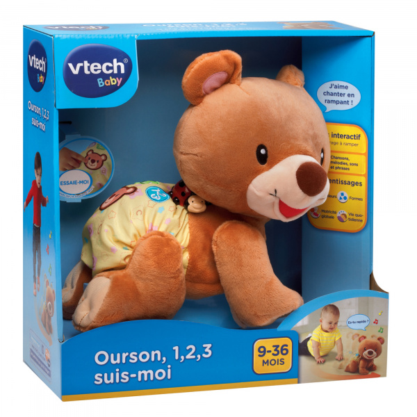 Peluche d'activité ourson, 1,2,3 suis-moi Vtech