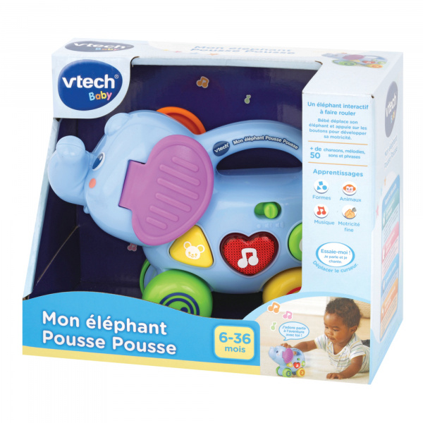 Jouet musical mon éléphant pousse pousse Vtech