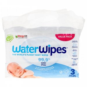 Lingettes - lot de 3 x 60 lingettes Waterwipes