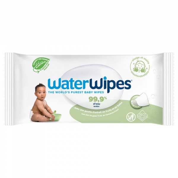Lingettes compostables texturées - 60 lingettes Waterwipes