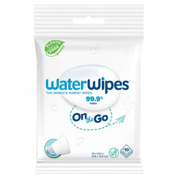 Lingettes compostables on the go - 10 lingettes Waterwipes