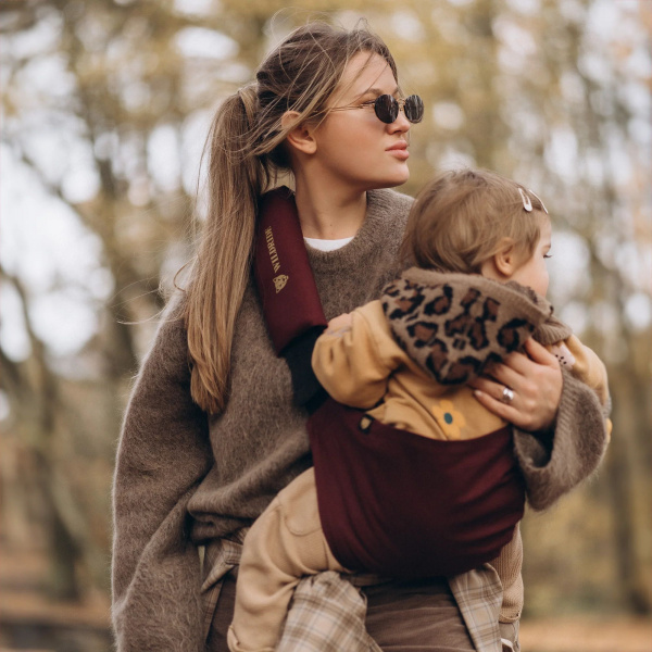 Porte-bébé enfant bordeaux merlot Wildride