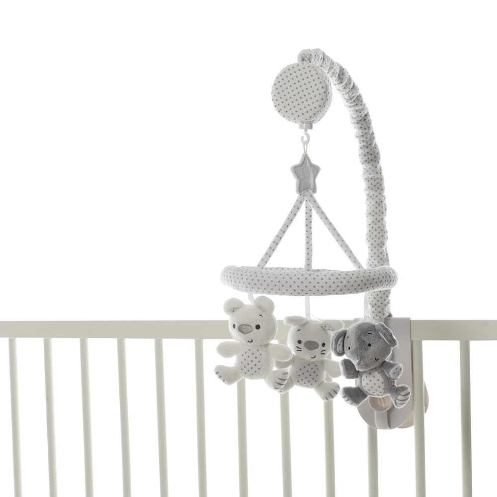Mobile bébé musical élephant gris de Playgro sur allobébé
