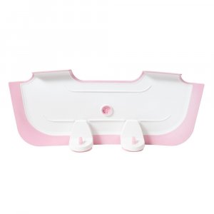 Réducteur de baignoire blanc et rose Babydam