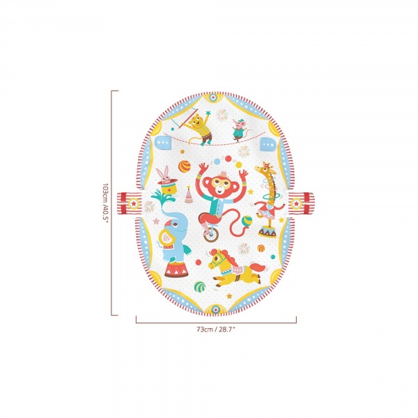 Tapis d'éveil bébé circus playland gymotion lay to sit up Yookidoo