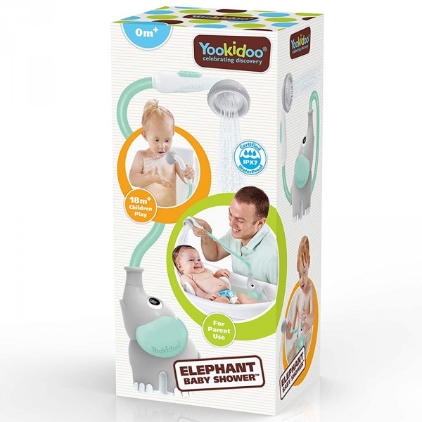 Jouet de bain bébé douchette elephant turquoise Yookidoo