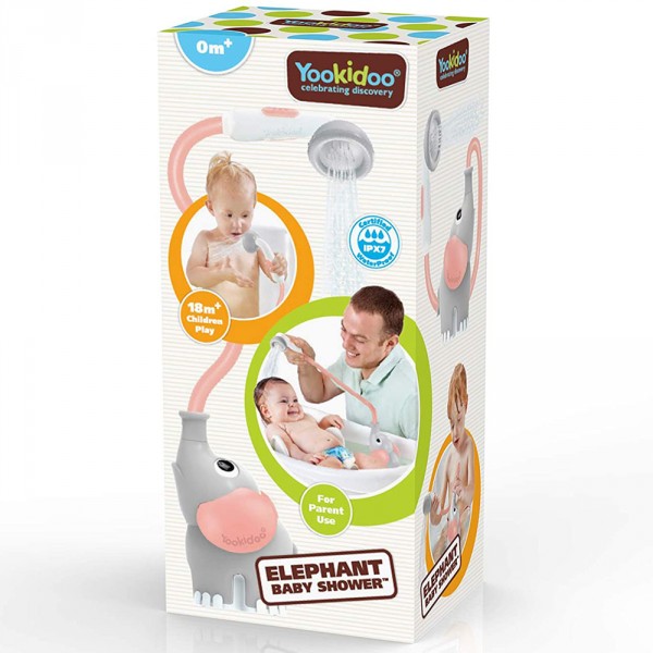 Jouet de bain bébé douchette elephant rose Yookidoo