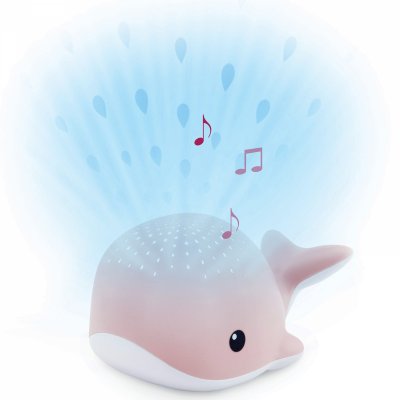 Veilleuse rose projecteur wally la baleine rose