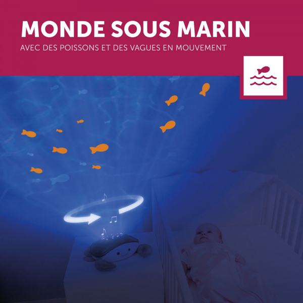 Veilleuse bébé projecteur cody le crabe Zazu