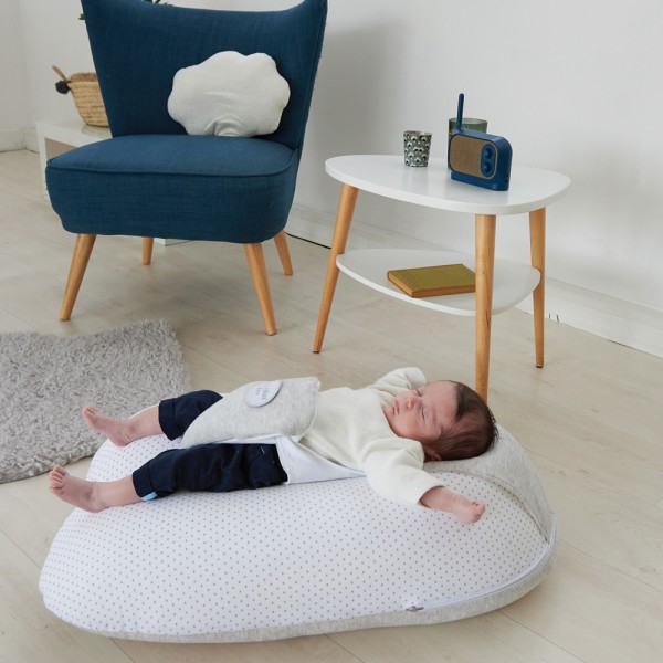 Coussin d'allaitement multirelax+ organic coton beige Candide