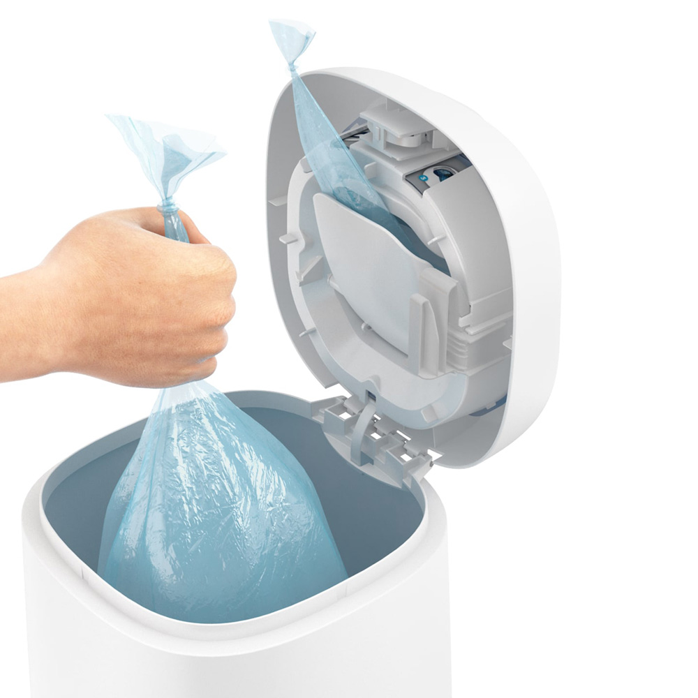 Poubelle A Couches Dress Up Laquee Blanche De Angelcare Sur Allobebe