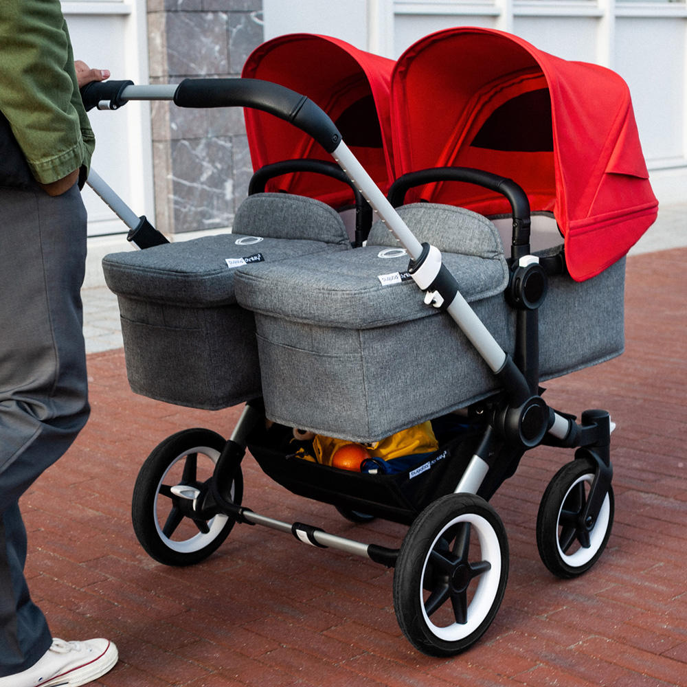 Poussette jumeaux donkey 3 version twin noir de Bugaboo sur allobébé